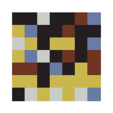 7x7 küp, kare geometrik düzenleme. Kare resimleme