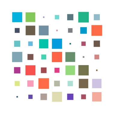 7x7 küp, kare geometrik düzenleme. Kare resimleme