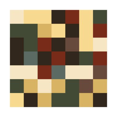 7x7 küp, kare geometrik düzenleme. Kare resimleme