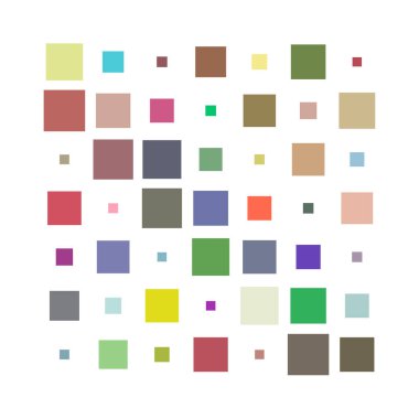 7x7 küp, kare geometrik düzenleme. Kare resimleme