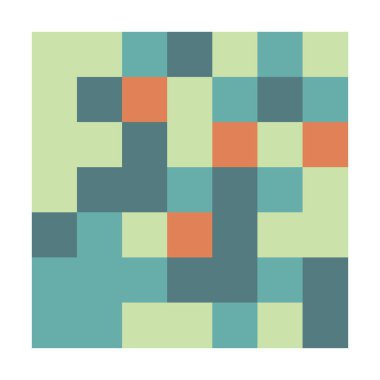 7x7 küp, kare geometrik düzenleme. Kare resimleme