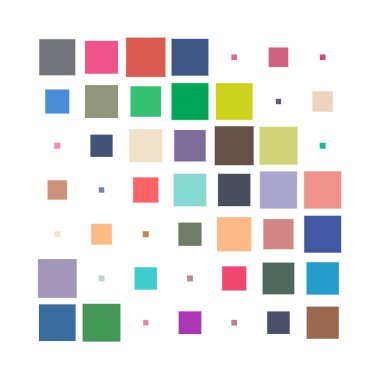 7x7 küp, kare geometrik düzenleme. Kare resimleme