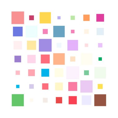 7x7 küp, kare geometrik düzenleme. Kare resimleme