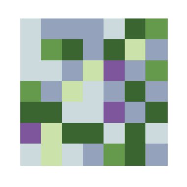 7x7 küp, kare geometrik düzenleme. Kare resimleme