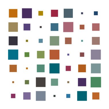 7x7 küp, kare geometrik düzenleme. Kare resimleme