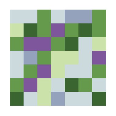 7x7 küp, kare geometrik düzenleme. Kare resimleme