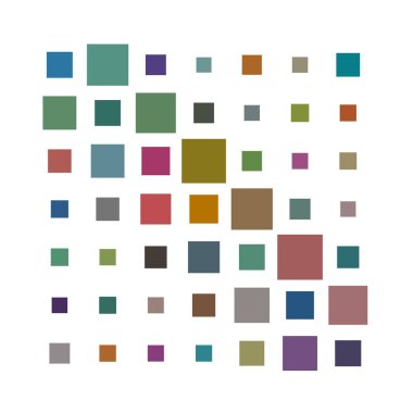 7x7 küp, kare geometrik düzenleme. Kare resimleme