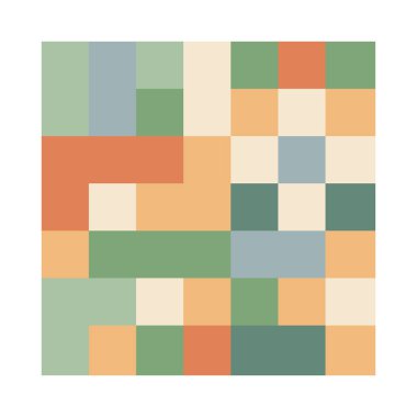 7x7 küp, kare geometrik düzenleme. Kare resimleme