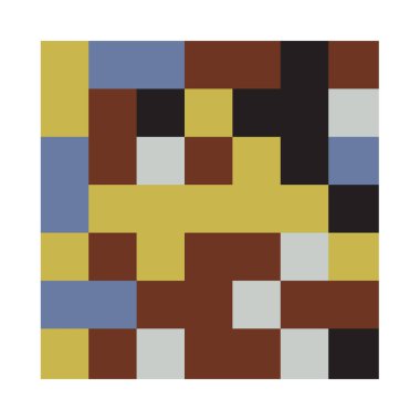 7x7 küp, kare geometrik düzenleme. Kare resimleme