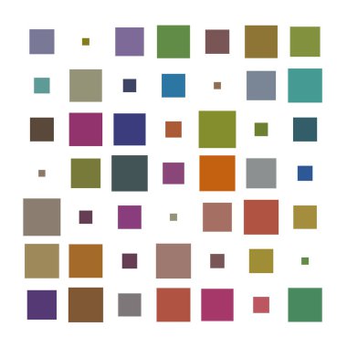 7x7 küp, kare geometrik düzenleme. Kare resimleme