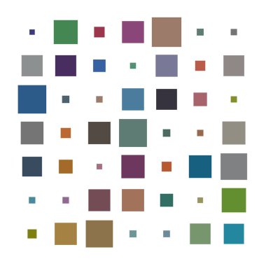 7x7 küp, kare geometrik düzenleme. Kare resimleme