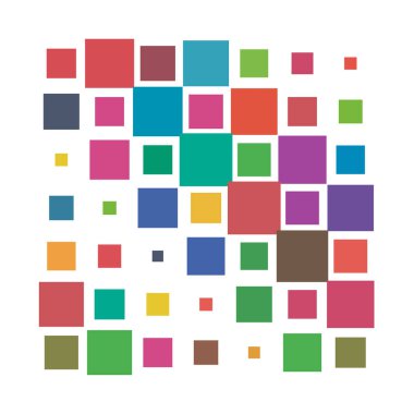 7x7 küp, kare geometrik düzenleme. Kare resimleme