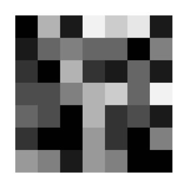 7x7 küp, kare geometrik düzenleme. Kare resimleme