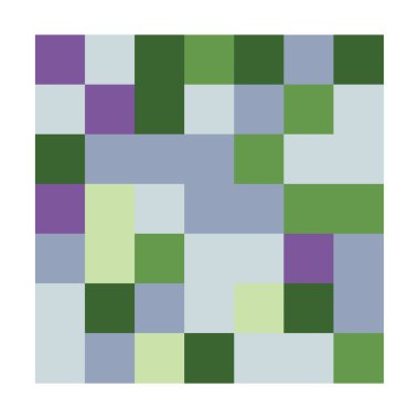 7x7 küp, kare geometrik düzenleme. Kare resimleme