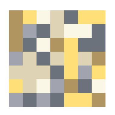 7x7 küp, kare geometrik düzenleme. Kare resimleme