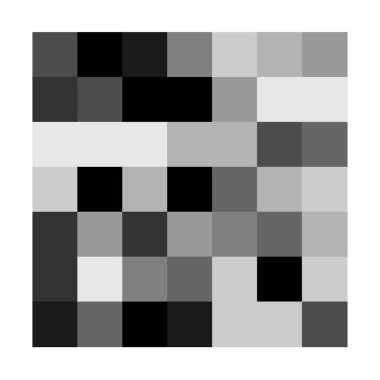 7x7 küp, kare geometrik düzenleme. Kare resimleme