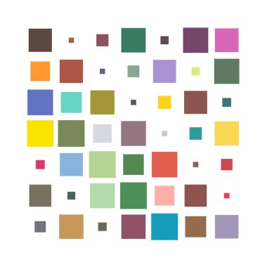 7x7 küp, kare geometrik düzenleme. Kare resimleme