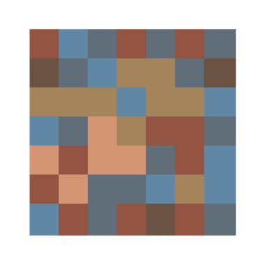 7x7 küp, kare geometrik düzenleme. Kare resimleme