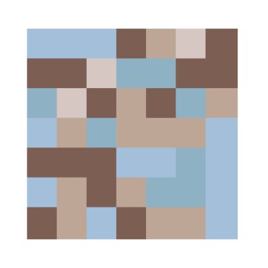 7x7 küp, kare geometrik düzenleme. Kare resimleme