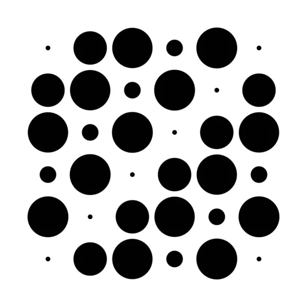 Σχεδιασμός Παραλλαγής Κουκκίδων 6X6 Κύκλων Σπινθήρες Φακίδες Δίκτυο Κύκλων Και — Διανυσματικό Αρχείο