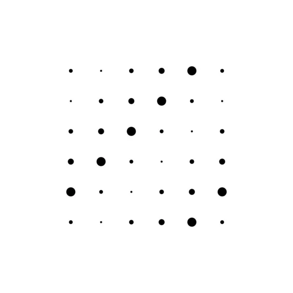 Σχεδιασμός Παραλλαγής Κουκκίδων 6X6 Κύκλων Σπινθήρες Φακίδες Κύκλους Πλέγματος Και — Διανυσματικό Αρχείο