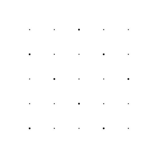 Conception Variation Points 5X5 Cercles Taches Mouchetées Taches Rousseur Cercles — Image vectorielle