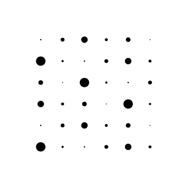 Σχεδιασμός Παραλλαγής Κουκκίδων 6X6 Κύκλων Σπινθήρες Φακίδες Κύκλους Πλέγματος Και — Διανυσματικό Αρχείο