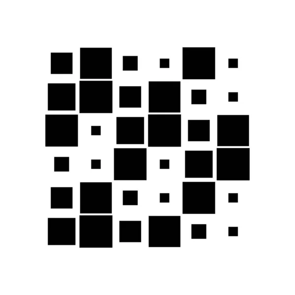 6X6 Kocka Szögletes Geometriai Elrendezéssel Négyzet Illusztráció — Stock Vector