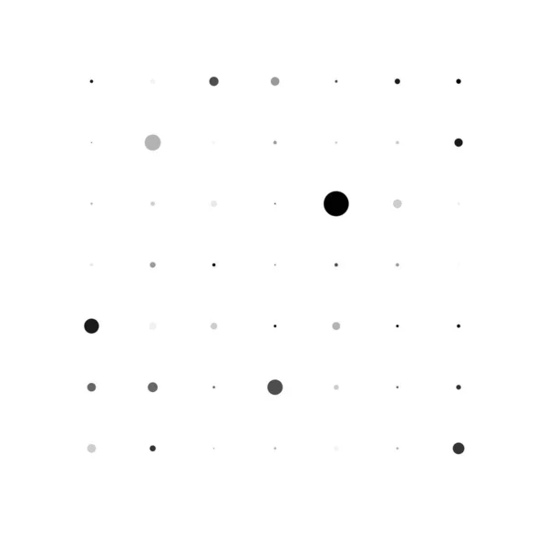 7X7 Círculos Diseño Variación Puntos Manchas Punteadas Pecas Círculos Rejilla — Archivo Imágenes Vectoriales