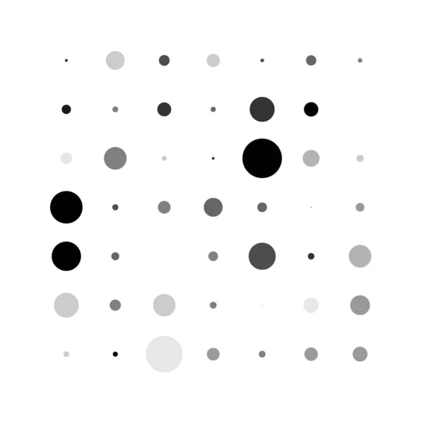 7X7 Kreise Punkte Variation Design Gepunktete Flecken Sommersprossen Kreise Raster — Stockvektor