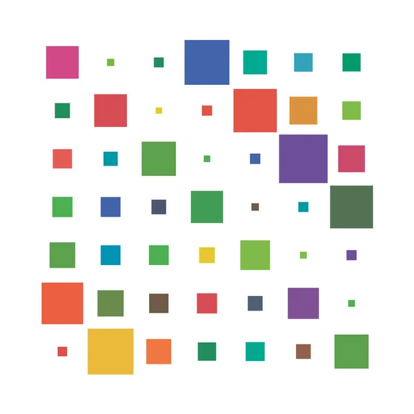 7キューブ正方形の幾何学的配置 正方形のイラスト — ストックベクタ