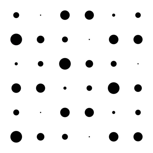 Conception Variation Points 6X6 Cercles Taches Mouchetées Taches Rousseur Encercle — Image vectorielle