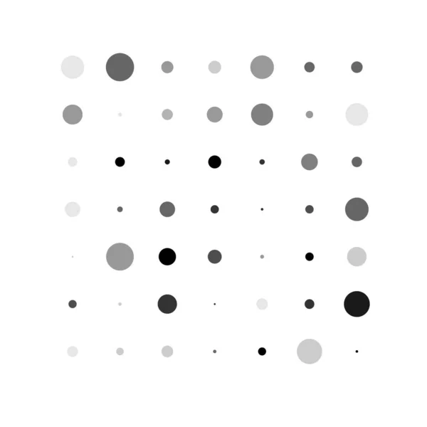 7X7 Κύκλους Τελείες Παραλλαγή Σχεδιασμού Σπινθήρες Φακίδες Κύκλους Πλέγματος Και — Διανυσματικό Αρχείο