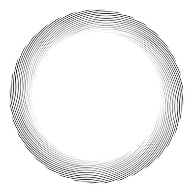 Spiral, kıvrık dairesel girdap, dairesel vektör çizimi. Döndürme, girdap etkisi