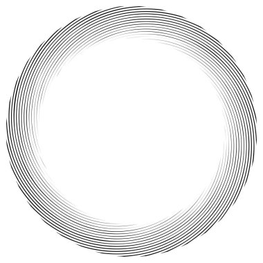 Spiral, kıvrık dairesel girdap, dairesel vektör çizimi. Döndürme, girdap etkisi