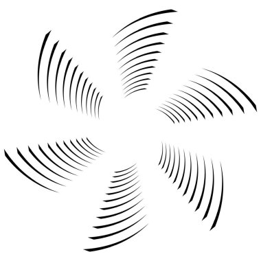 Spiral, kıvrık dairesel girdap, dairesel vektör çizimi. Döndürme, girdap etkisi