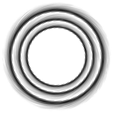 Spiral, kıvrık dairesel girdap, dairesel vektör çizimi. Döndürme, girdap etkisi