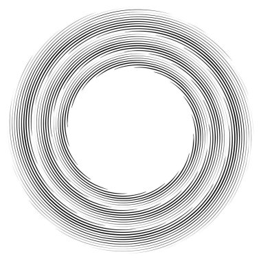 Spiral, kıvrık dairesel girdap, dairesel vektör çizimi. Döndürme, girdap etkisi