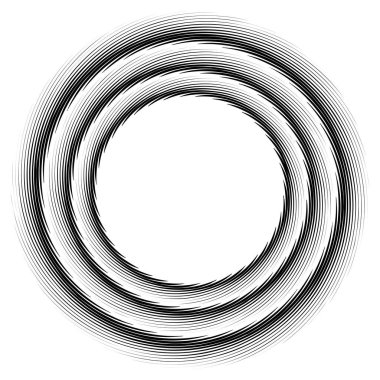 Spiral, kıvrık dairesel girdap, dairesel vektör çizimi. Döndürme, girdap etkisi