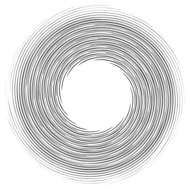 Spiral, kıvrık dairesel girdap, dairesel vektör çizimi. Döndürme, girdap etkisi