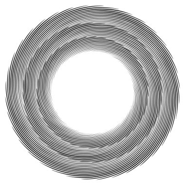 Spiral, kıvrık dairesel girdap, dairesel vektör çizimi. Döndürme, girdap etkisi