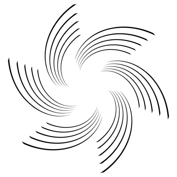 Spirale Tourbillon Radial Torsadé Illustration Vectorielle Circulaire Tourbillonnée Revolve Effet — Image vectorielle