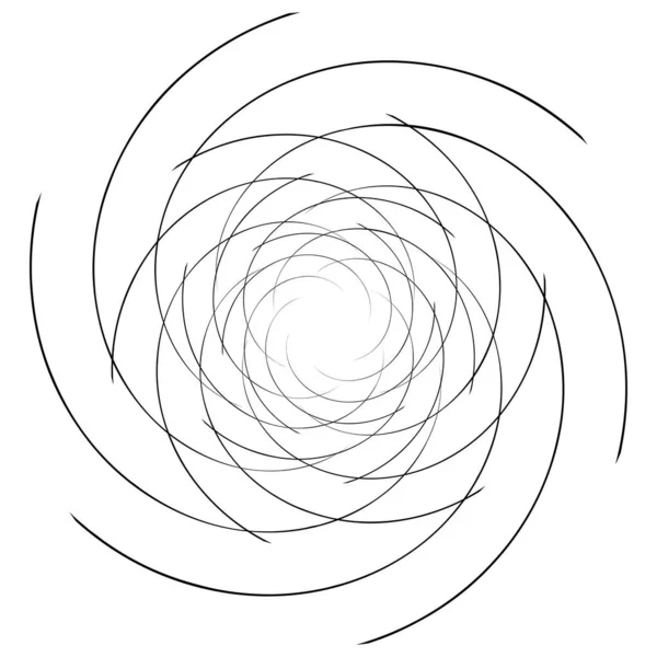 Spiraalvormige Draaiende Radiale Werveling Draaiende Cirkelvormige Vectorafbeelding Draaien Draaikolk Effect — Stockvector