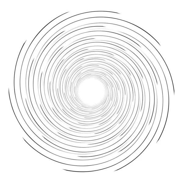 Spiral Vrida Radiell Virvel Snurra Cirkulär Vektor Illustration Revolvera Virvel — Stock vektor