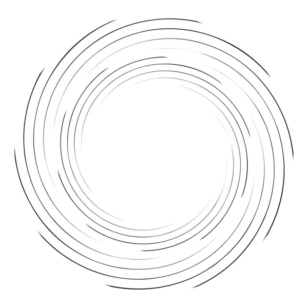 スパイラル ねじれ放射状の旋回 ツイル円形ベクトルイラスト 渦の効果 — ストックベクタ