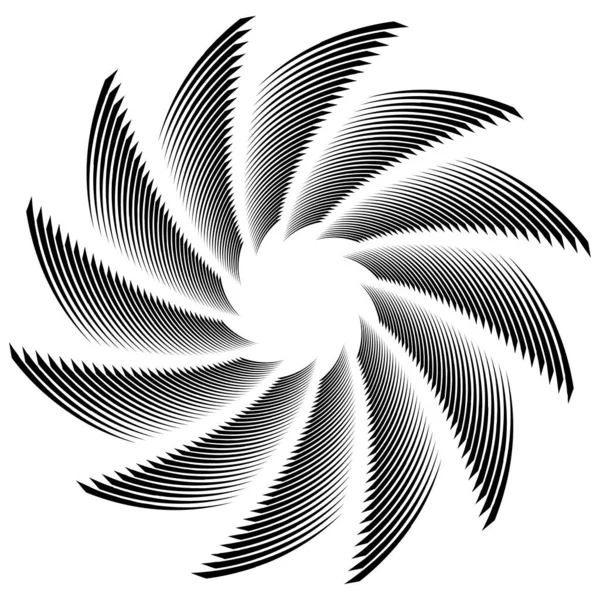 Spiraalvormige Draaiende Radiale Werveling Draaiende Cirkelvormige Vectorafbeelding Draaien Draaikolk Effect — Stockvector