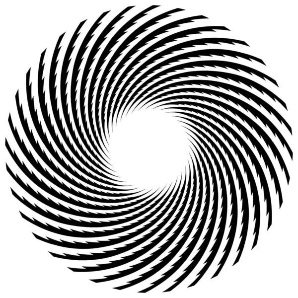 螺旋形 扭曲的径向涡旋 旋转的圆形矢量插图 涡旋效应 — 图库矢量图片