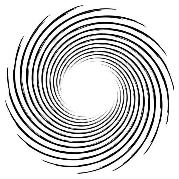 螺旋形 扭曲的径向涡旋 旋转的圆形矢量插图 涡旋效应 — 图库矢量图片
