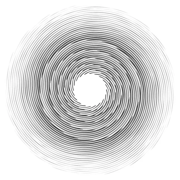 Spiraalvormige Draaiende Radiale Werveling Draaiende Cirkelvormige Vectorafbeelding Draaien Draaikolk Effect — Stockvector