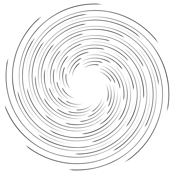 Spiral Kıvrık Dairesel Girdap Dairesel Vektör Çizimi Döndürme Girdap Etkisi — Stok Vektör